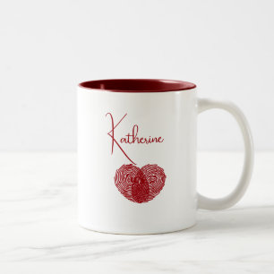 Gepersonaliseerde Valentijn Tweekleurige Koffiemok