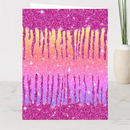 Gepersonaliseerde Valentijn warmroze glitter 2 too Kaart (Achterkant)