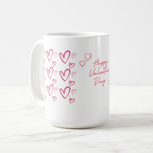 Gepersonaliseerde Valentijn's Day Coffee Mok (Voorkant links)