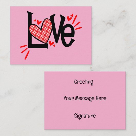 Gepersonaliseerde Valentijn's Day Kaarten voor kin Notitiekaartje (Voorkant / Achterkant)