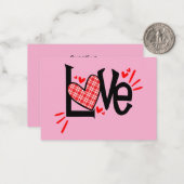 Gepersonaliseerde Valentijn's Day Kaarten voor kin Notitiekaartje (Voorkant / Achterkant in situ)