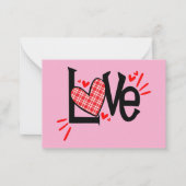 Gepersonaliseerde Valentijn's Day Kaarten voor kin Notitiekaartje (Voorkant)