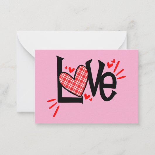 Gepersonaliseerde Valentijn's Day Kaarten voor kin Notitiekaartje (Voorkant)