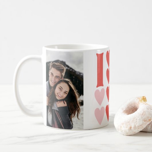 Gepersonaliseerde Valentijn's Day Romantische Mok (Met donut)