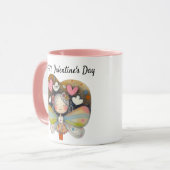 Gepersonaliseerde Valentijnsdag Fairy Candle Gift Mok (Voorkant links)