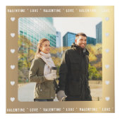 Gepersonaliseerde Valentijnsdag Faux Gold Multi Fo Kubus (Rechts)