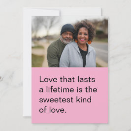 Gepersonaliseerde Valentijnsdag Flat Kaart voor he