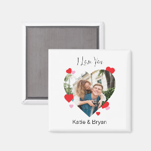 Gepersonaliseerde Valentijnsdag foto cadeau voor h Magneet