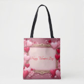 Gepersonaliseerde Valentijnsdag Full Print Tote Bag (Voorkant)