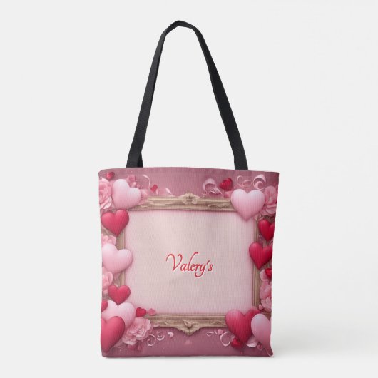 Gepersonaliseerde Valentijnsdag Full Print Tote Bag (Achterkant)