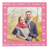 Gepersonaliseerde Valentijnsdag Gift Roze Multi Fo Kubus (Voorkant)