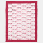 Gepersonaliseerde Valentijnsdag groot Fleece Deken (Voorkant)