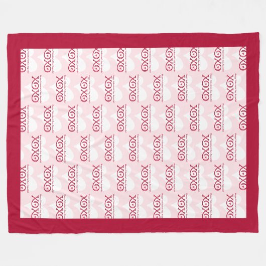 Gepersonaliseerde Valentijnsdag groot Fleece Deken (Voorkant (Horizontaal))