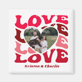 Gepersonaliseerde Valentijnsdag hart aangepaste fo Magneet (Voorkant)