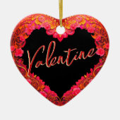 Gepersonaliseerde  Valentijnsdag Hart Ornament (Voorkant)