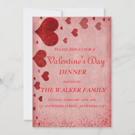 Gepersonaliseerde Valentijnsdag Invitation Kaart (Voorkant)