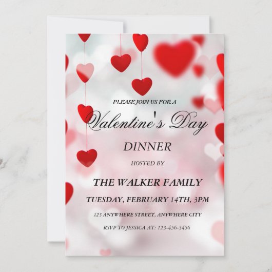 Gepersonaliseerde Valentijnsdag Invitation Kaart (Voorkant)