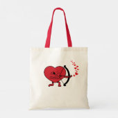 Gepersonaliseerde Valentijnsdag Katoen Canvas tas (Achterkant)