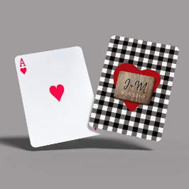Gepersonaliseerde Valentijnsdag koppels initiaal h Pokerkaarten