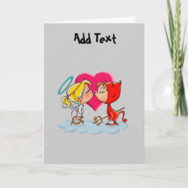 Gepersonaliseerde Valentijnsdag liefde duivel enge Feestdagen Kaart