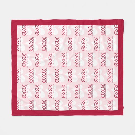 Gepersonaliseerde Valentijnsdag Medium Fleece Deken (Voorkant (Horizontaal))