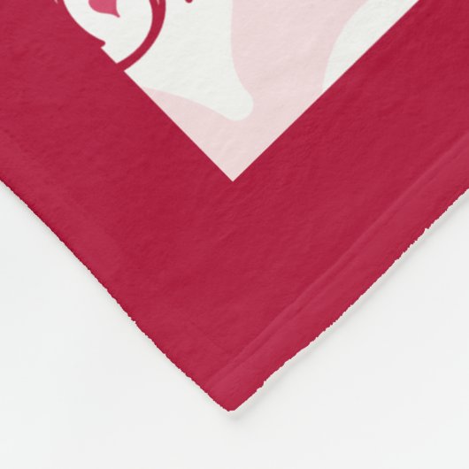 Gepersonaliseerde Valentijnsdag Medium Fleece Deken (Hoek)