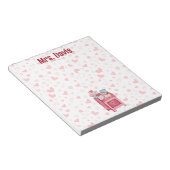 Gepersonaliseerde Valentijnsdag met hartthema Notitieblok (Schuin)