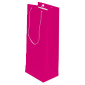 Gepersonaliseerde Valentijnsdag met twee toonroze Wijn Cadeautas (Achterkant Gekanteld)