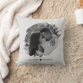 Gepersonaliseerde Valentijnsdag Modern Foto Koppel Kussen