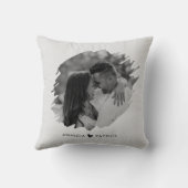 Gepersonaliseerde Valentijnsdag Modern Foto Koppel Kussen (Achterkant)
