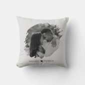 Gepersonaliseerde Valentijnsdag Modern Foto Koppel Kussen (Voorkant)