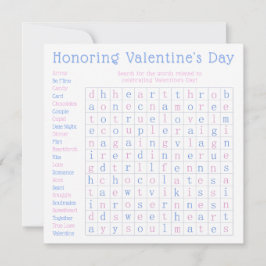 Gepersonaliseerde Valentijnsdag Word Search Puzzel Feestdagenkaart
