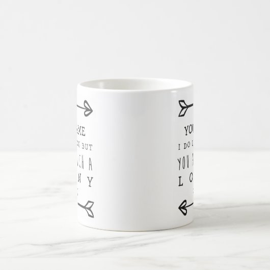 Gepersonaliseerde Valentijnse  Grappige Mok - Loon (Center)