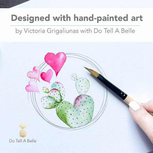 Gepersonaliseerde valentijnse harten en scactus post-it® notes