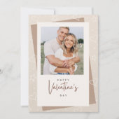 Gepersonaliseerde Valentijnskaart met foto roze Feestdagenkaart (Voorkant)