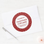 Gepersonaliseerde Valentijns's Inblikken / Bakken  Ronde Sticker (Envelop)