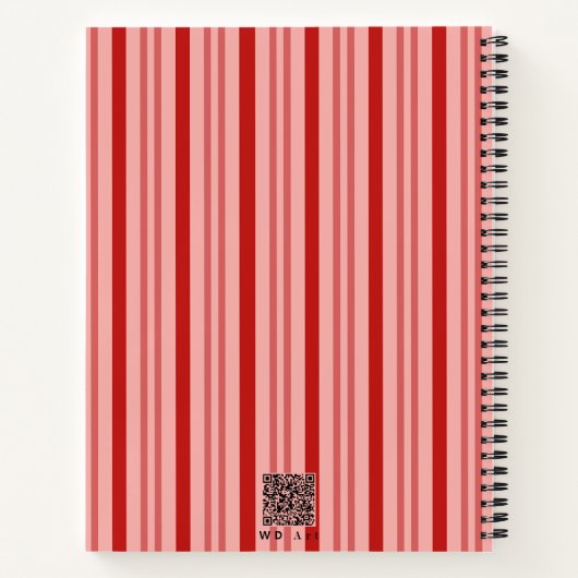 Gepersonaliseerde vallende bladeren, Red Fence Jou Notitieboek (Achterkant)