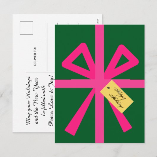 Gepersonaliseerde Van Bedrijfs de Moderne Redacteu Feestdagenkaart (Voorkant / Achterkant)