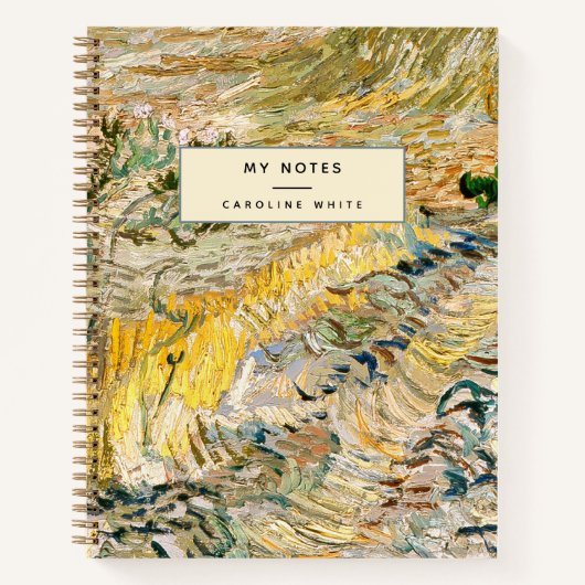 Gepersonaliseerde Van Gogh penseelstreken Notitieboek (Voorkant)