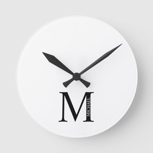 Gepersonaliseerde van het Monogram en van de Naam Ronde Klok (Voorkant)