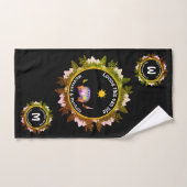 Gepersonaliseerde Van Life Camping MONOGRAM Zwart Bad Handdoek (Handdoek)
