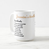 Gepersonaliseerde Vanilla Cake Recept Mok (Voorkant links)