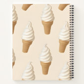 Gepersonaliseerde Vanilla Ice Cream Cone Patroon Notitieboek (Achterkant)