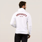 Gepersonaliseerde Varsity Hoodie (Achterkant volledig)