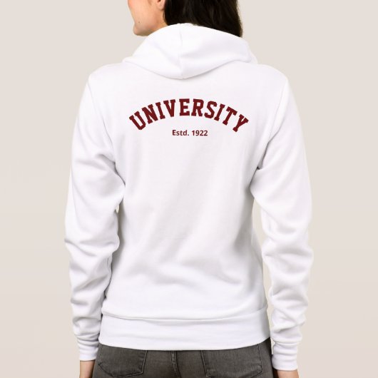 Gepersonaliseerde Varsity Hoodie (Achterkant)