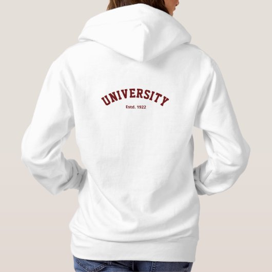 Gepersonaliseerde Varsity Hoodie (Achterkant)