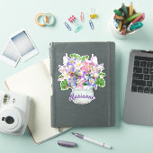 Gepersonaliseerde Vase van  Kolombloemen Sticker (iPad Cover)
