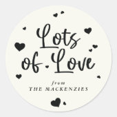 Gepersonaliseerde veel liefdesharten Valentijn Ronde Sticker (Voorkant)