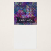 Gepersonaliseerde veelkleurige Abstracte digitale Vierkante Visitekaartjes (Voorkant /achterkant)