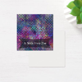 Gepersonaliseerde veelkleurige Abstracte digitale Vierkante Visitekaartjes